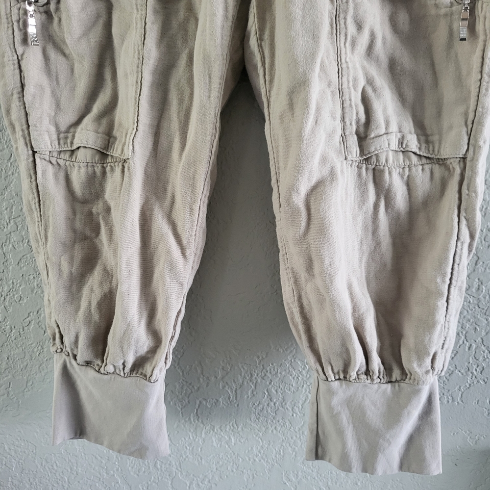 European Culture Capri Pants Cream Beige Size S - Picture 10 of 14